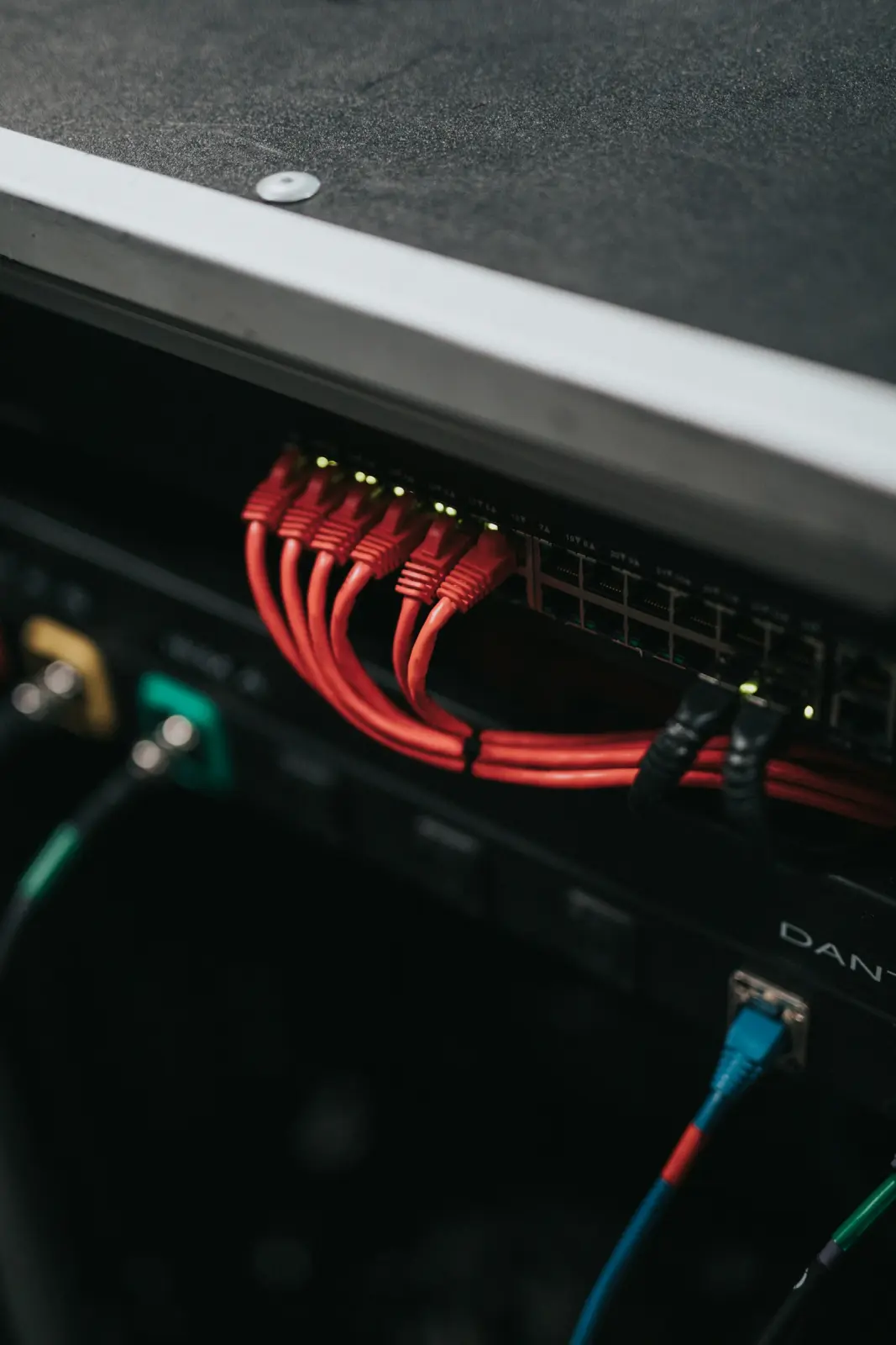 Rack of servers in a data centre